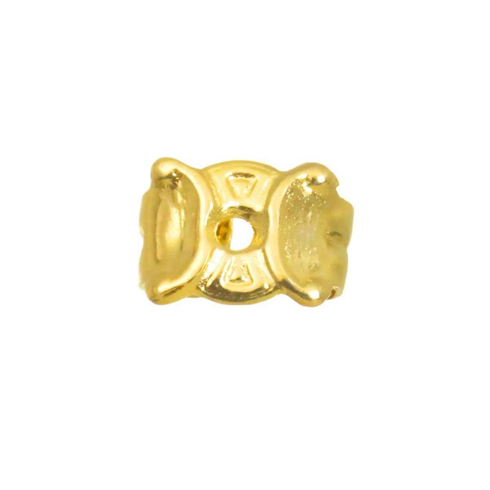 Celine Circle Earrings 18K YG Yellow Gold 750 Pierced - Picture 5 of 6